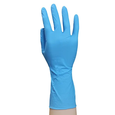 12 Zoll Wegwerfnitril-Handschuh-medizinische wasserdichte blaue Nitril-Prüfungs-Handschuh-