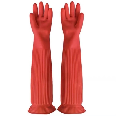 XL besonders langer Reinigungs-Handschuh der Stulpen-Latex-Handschuh-45CM der Küchen-120G/Pair