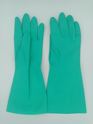 Geschart, Nitril-Lösungsmittel-beständigen Handschuh-Haushalts-Grün-chemischen Nitril-Handschuh zeichnend