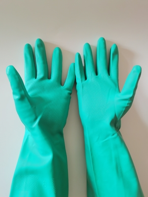 33Cm chemisches beständiges Gebrauch des Handschuh-Nitril-löslicher beständiger Labor15mil