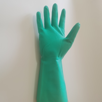 Grün-Nitril-Handschuh-chemische beständige Handschuh-Antireibung XXL 18mil