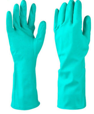 Latexfreie Handschuhe aus grünem Nitrilhandschuh, geeignet für allergieempfindliche Benutzer in medizinischen Labor- und Industrieanwendungen