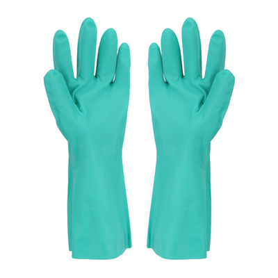 Küchengebrauch Grün-Nitril-Handschuh scharte sich das Zeichnen
