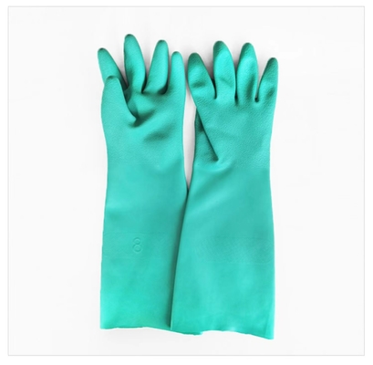22 Mil Green Nitrile Glove Solvent beständiges Isolat-Öl 18 Zoll gespritzte Futter-