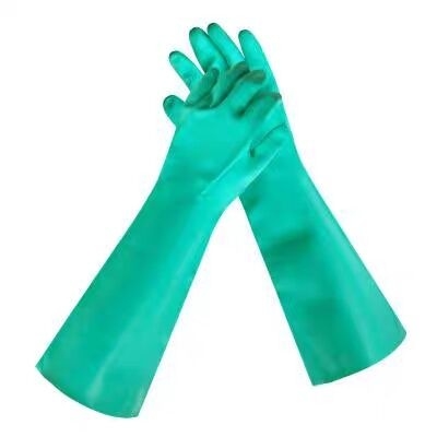 22mil Unflocked Hochleistungsnitril-Handschuhe des Handschuh-Nitril-Grün-XL XXL