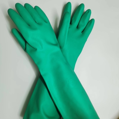 Industrielle Grün-Nitril-Handschuh-Schädlingsbekämpfungsmittel 22mil Unflocked, die Arbeit säubern