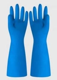 33CM industrielle Nitril-Handschuhe lösliche beständige 15 Mil Blue Household Task Use