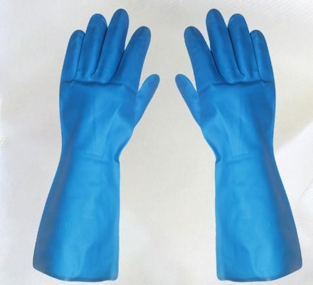 Wasserdichter blauer Nitril-Handschuh XL 18 Mil Chemical Resistant Gloves Nitrile