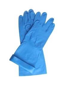 Unflocked, das blauen Nitril-Handschuh für chemisches Behandlungs8mil zeichnet