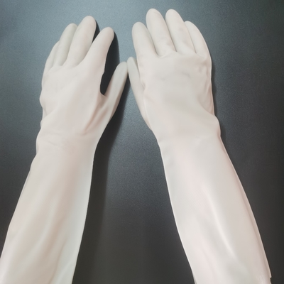 Löslicher Widerstand-Nitril-Abwasch-Handschuhe arbeiten Aufgabe 38cm im Garten