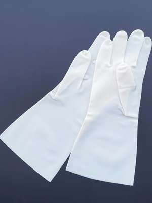 Weißer Nitril-Handschuh-Abwasch Unflock, das 13 Zoll Restaurant-Nitril-Handschuh-zeichnet