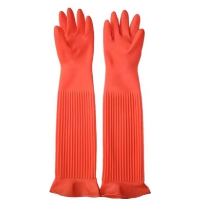 55CM Menge gezeichnete Arbeits-Latex-Handschuhe der Haushalts-Handschuh-195G/Pair besonders lange