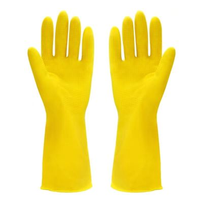 Wasserdichter Latex-Haushaltshandschuh, 30 cm lang, flexibel, strapazierfähig, passend für Haushaltsreinigung und Wartungsarbeiten