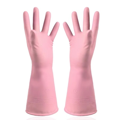 Latex-Haushalts-Handschuh Morande scharte sich roter, Küchen-chemische beständige Latex-Handschuhe zeichnend