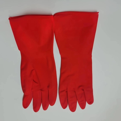 Verdickungs-Latex-rote Handschuhe ölen Widerstand Unflocked, das Latex-freie Abwasch-Handschuhe zeichnet