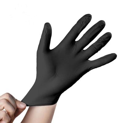 Schwarzer Wegwerfnitril-Handschuh-industrielle 9 Zoll sterile Nitril-Prüfungs-Handschuh-