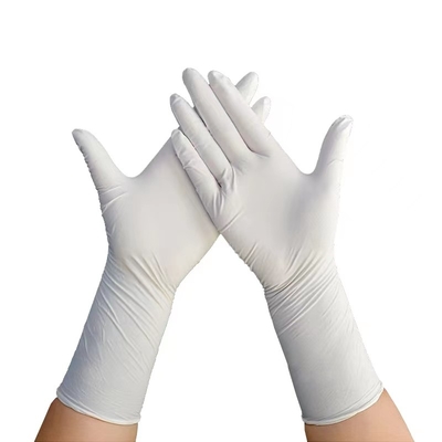 Gramm-Chemikalienbeständigkeits-Nitril-Handschuh des löslicher Widerstand-weißer Nitril-Handschuh-7g