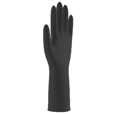 Dauerhafte schwarze Wegwerfnitril-Prüfungs-Handschuhe des nitril-Handschuh-30CM schwarze Medline