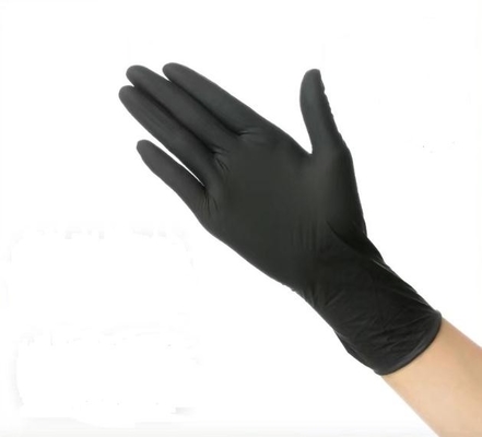 Schwarze Nitril-Wegwerfhandschuh-großer medizinischer industrieller Nahrungsmittelnitril-Handschuh