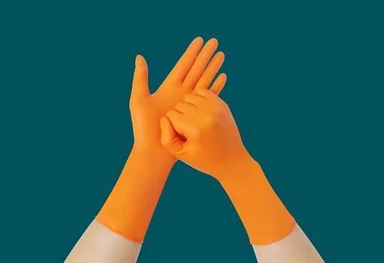 Gebäudereinigung der Haushalts-orange Nitril-Wegwerfhandschuh-7g des Gramm-30CM