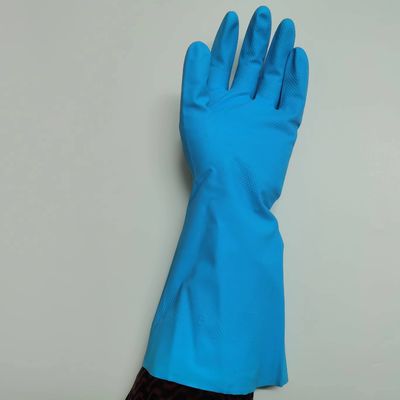 Mil Blue Gloves Nitrile Kitchen-Reinigungsschutz des Haushalts-11 gegen Chemikalien