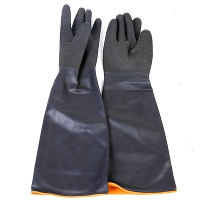Gummi-55Cm gespritztes Zeichnen Falten-der Gummi- Schutzhandschuhe-harten Beanspruchung