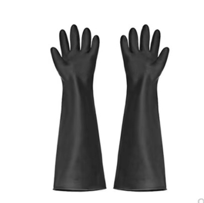 50Cm Latex-Handschuhe, die Verdickungs-besonders lange Stulpen-industrielle Latex-Handschuhe säubern