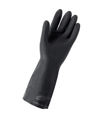 33Cm Neopren-Handschuh-Chemikalienbeständigkeits-Antidurchsickern-schwarze Neopren-Handschuhe