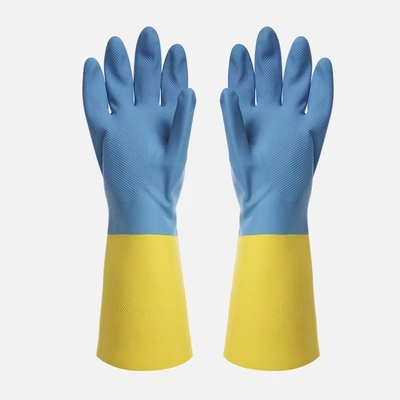Industrielles zweifarbiges Neopren-chemisches beständiges Handschuh-Lösungsmittel-beständiges