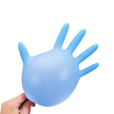 Blaue Einweg-Vinyl-Handschuh 9 Zoll Länge Klarer Vinyl-Handschuhen Pulverfreies Schutzhandgewand Perfekt für Lebensmittelindustrie