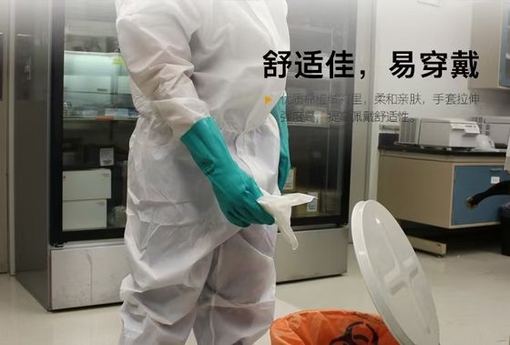 Latexfreie grüne Nitril-Handschuhe, CE-zertifiziert für industrielle Sicherheit