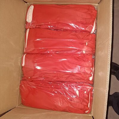 Chemikalienbeständige, extra lange Reinigungshandschuhe, konzipiert für die Badezimmerreinigung. Leicht zu reinigen und langlebige Schutzhandschuhe.