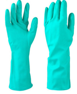 Latexfreie Handschuhe aus grünem Nitrilhandschuh, geeignet für allergieempfindliche Benutzer in medizinischen Labor- und Industrieanwendungen
