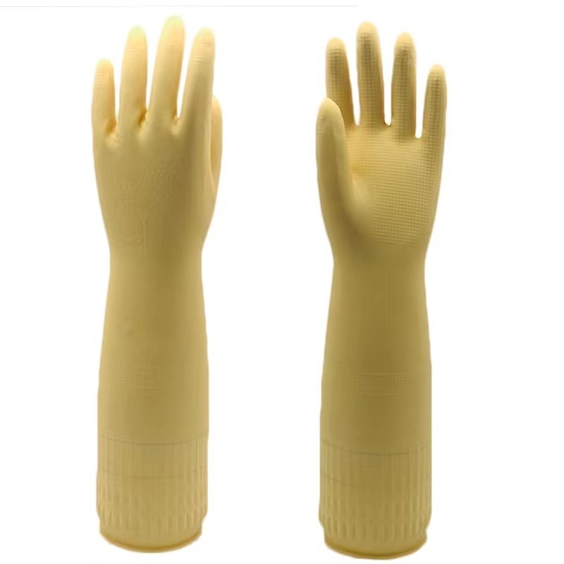Extra lange Manschetten, extra lange Reinigungshandschuhe, 380 mm Länge, chemikalienbeständig, leicht zu reinigende Schutzhandschuhe für die Industrie