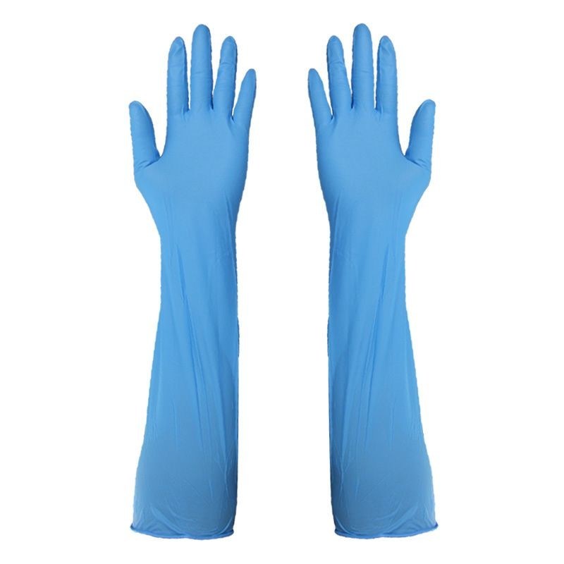 Certification 16 Inches Disposable Nitrile Gloves X Large Non Sterile Powder Free Examination Gloves for Medical Dental and Laboratory