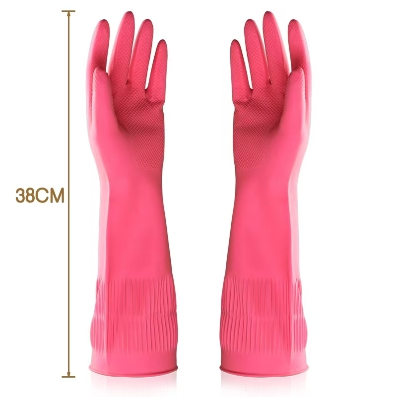 100 g pro Paar Fingerdicke Extra lange Manschette Latexhandschuhe wasserdicht stark klein mittleres groß x groß Sicherheitshandschuhe